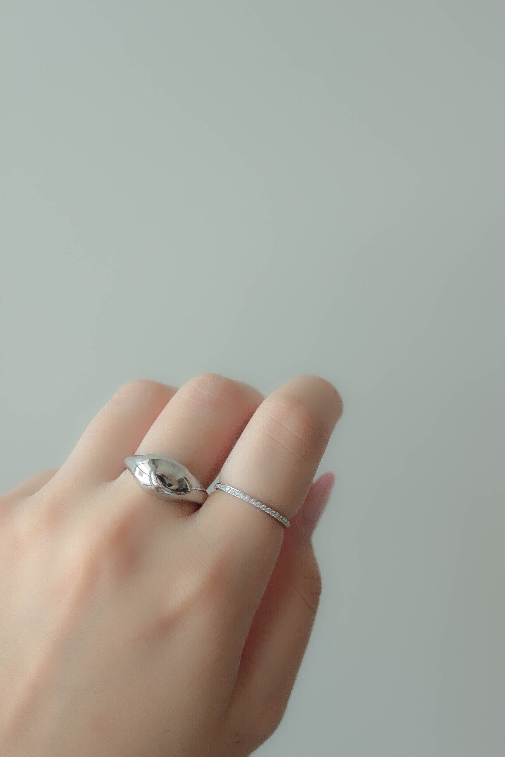Half Zirconia Ring | ebine(エビネ)|金属アレルギー対応アクセサリー
