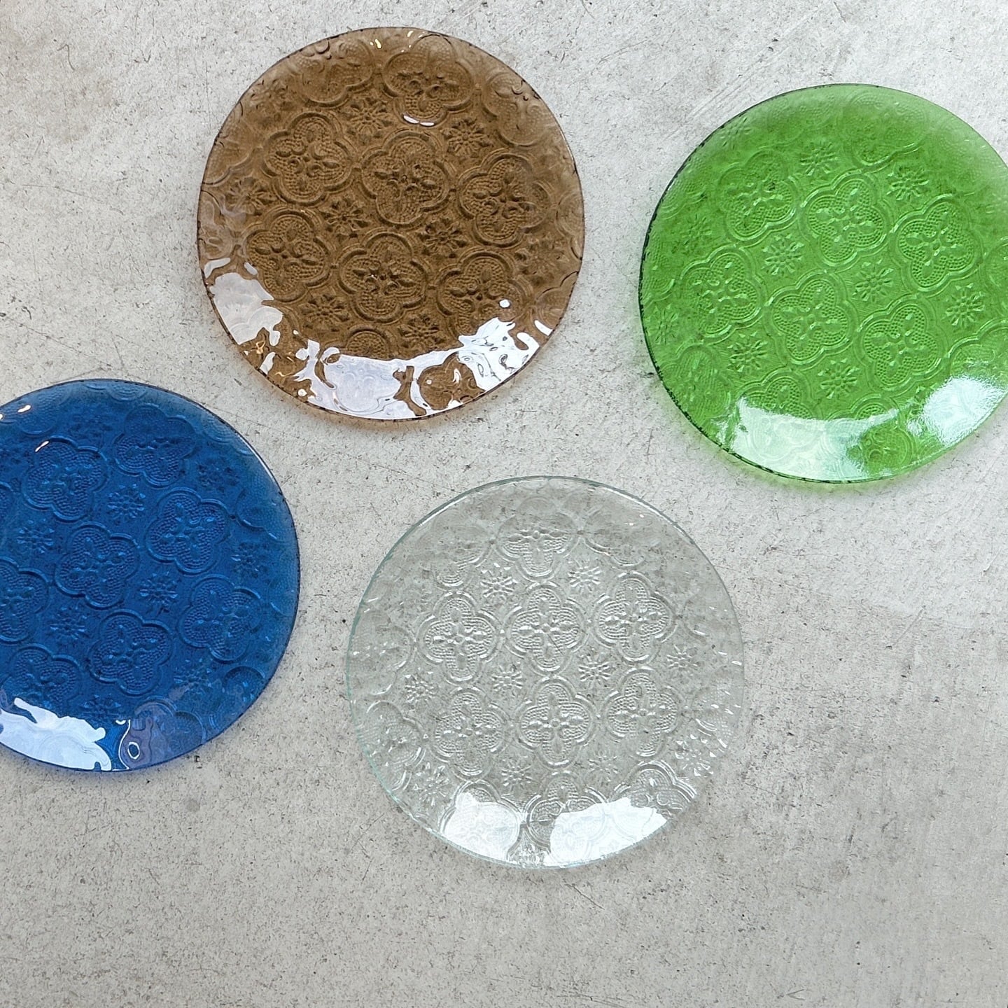 ETRAK GLASS LINE GLASS OVAL PLATE2枚セット etrak glass