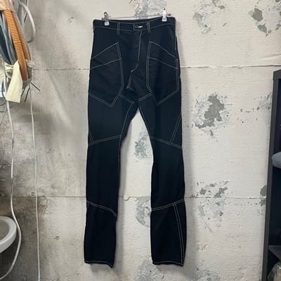 sulvam サルバム CHAIN STITCH PATCHWORK PANTS ギャバジン