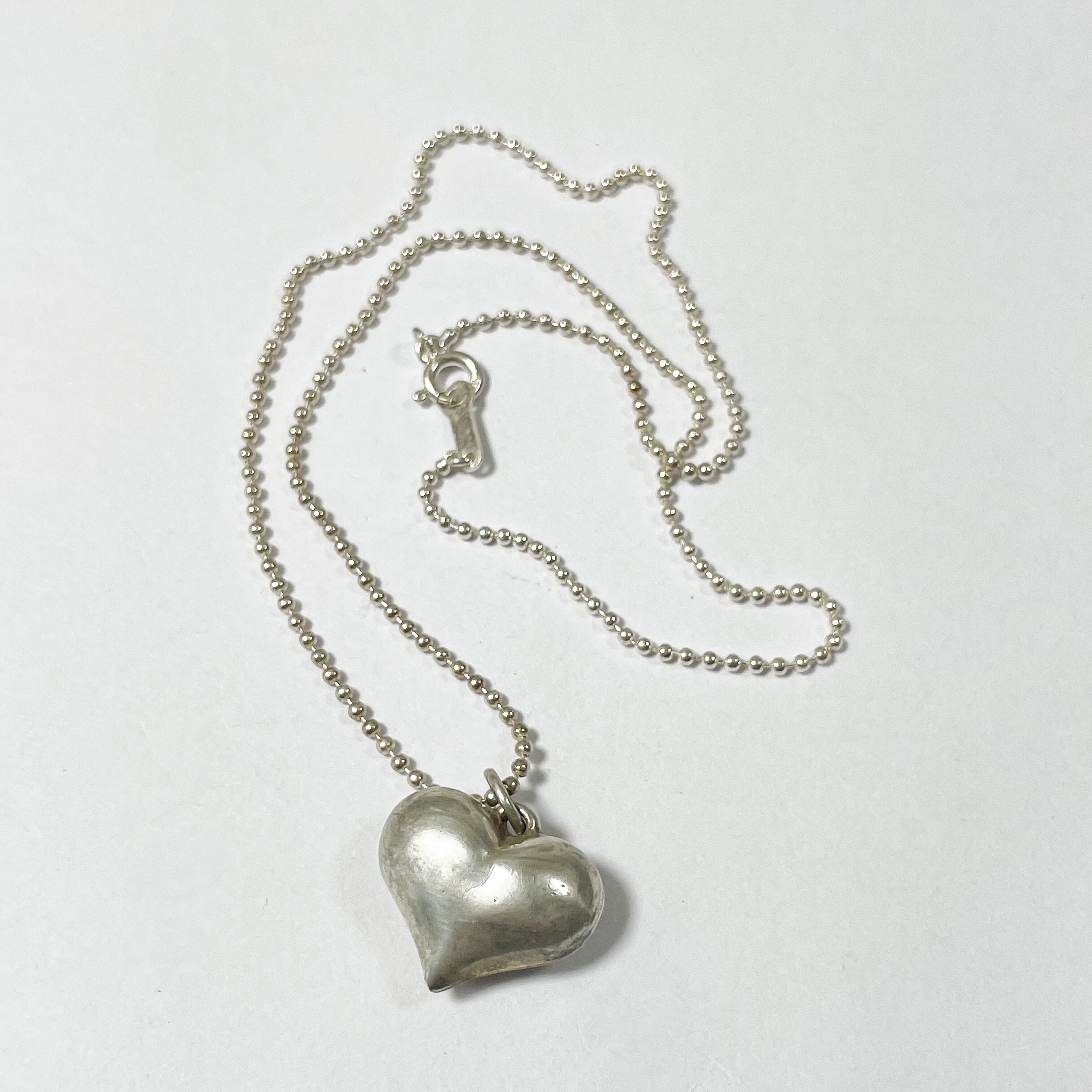 ヴィンテージ ハート ネックレス パフィ necklace vintage 
