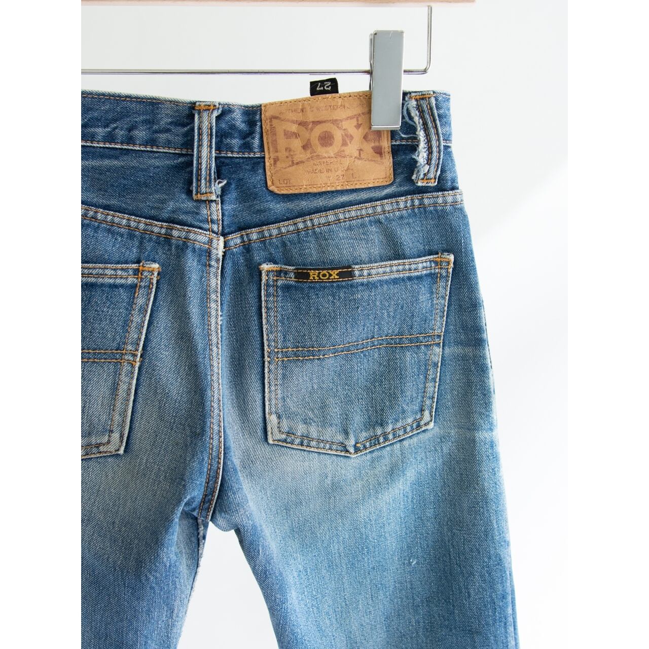 【ROX】Made in U.S.A. 70's Indigo Cropped Denim Pants W27（ロックス アメリカ製インディゴ クロップドデニムパンツ ジーンズ）