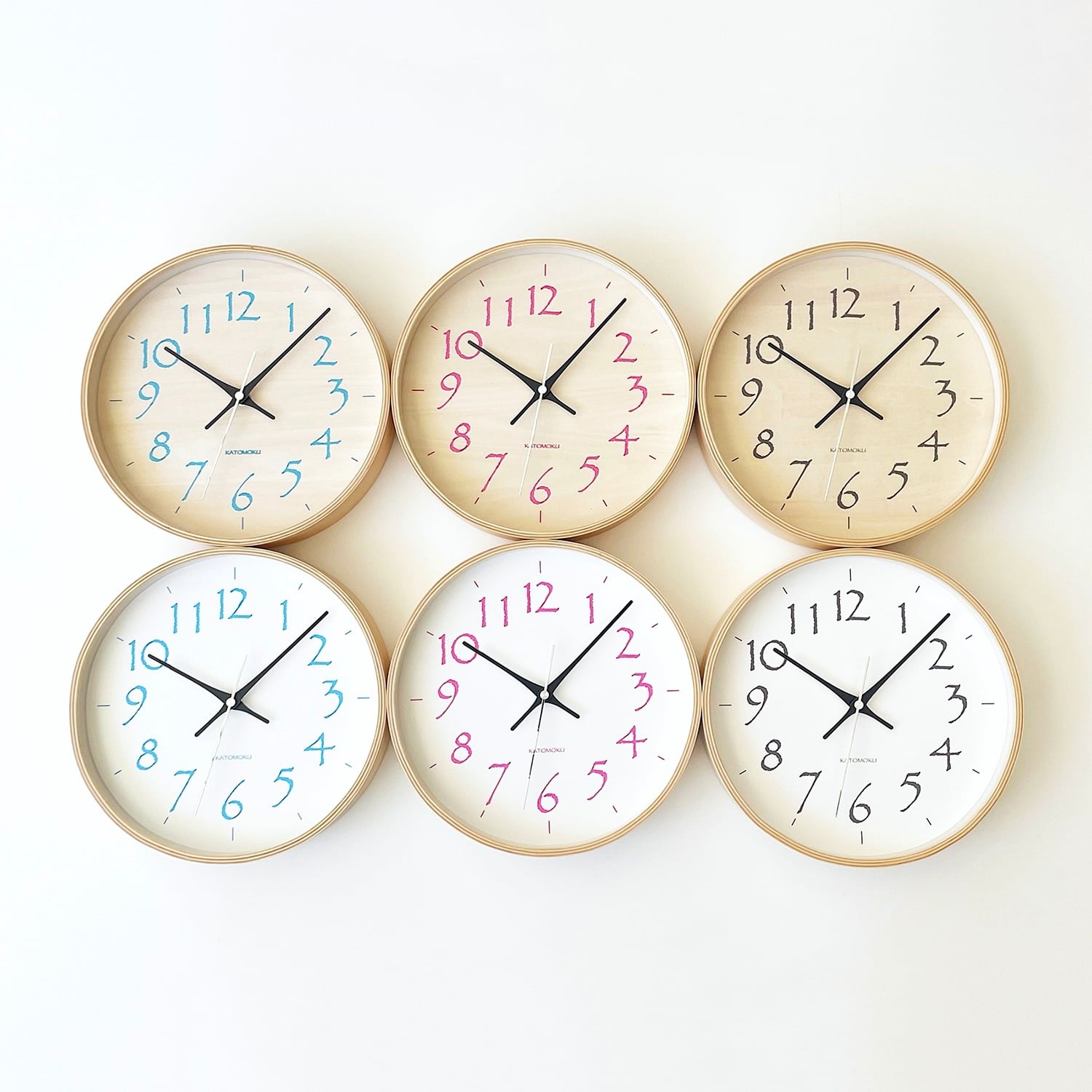 KATOMOKU plywood clock 21 ブラック km-120BK 掛け時計 | 加藤木工