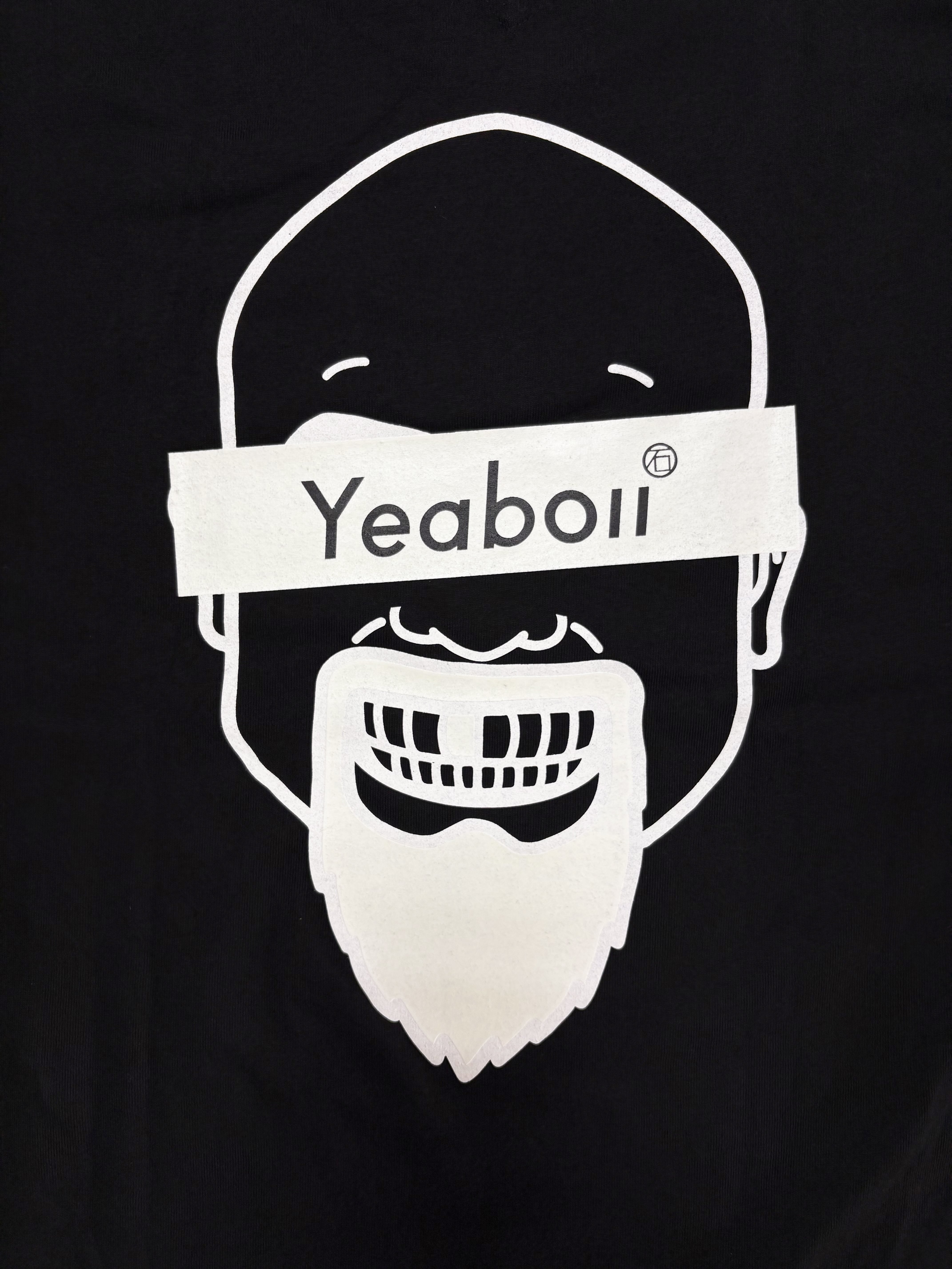 ビッグフェイスGLOWTシャツ/ブラック/YB26SS08 | Yeaboii Online shop