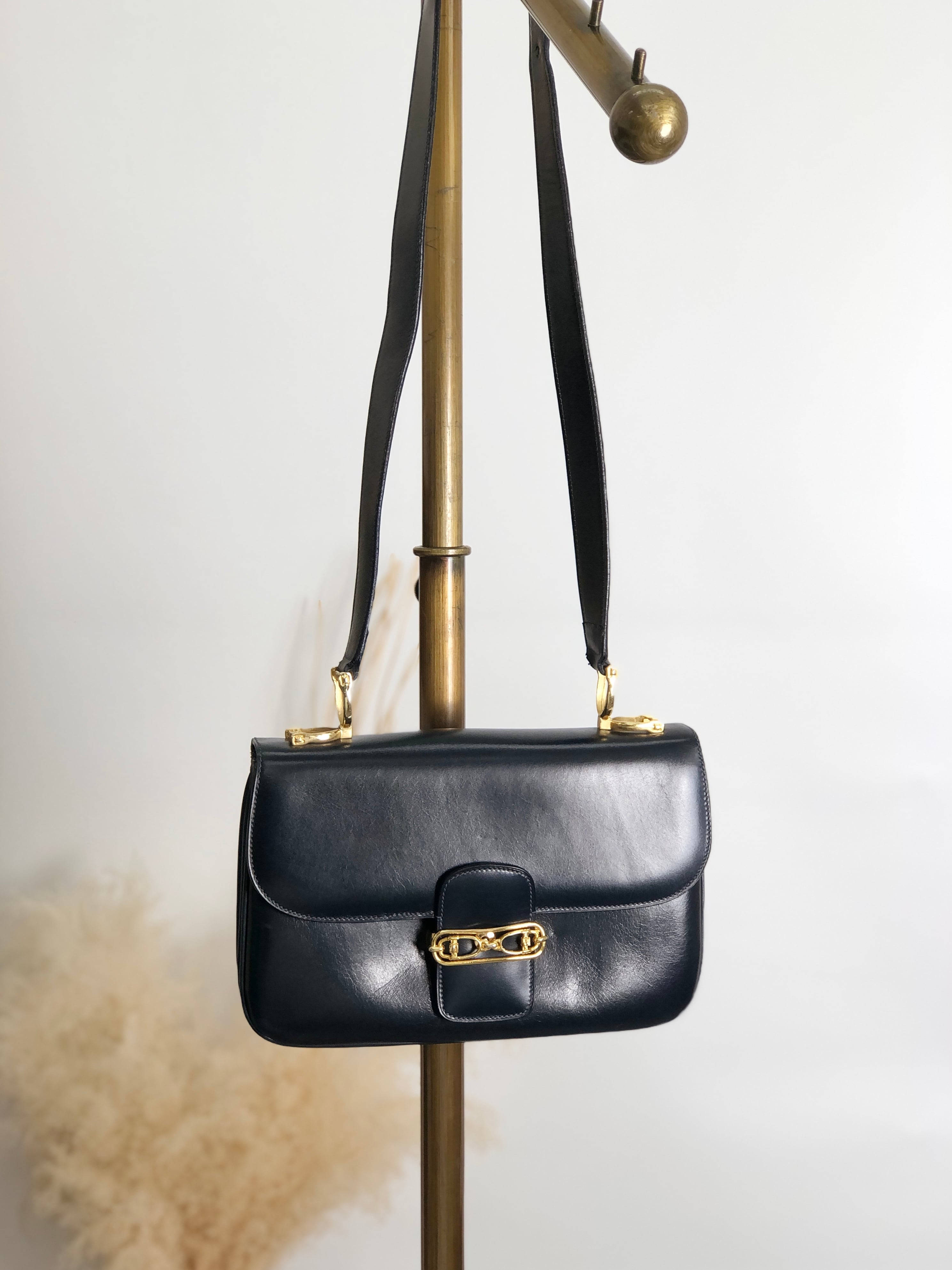 CELINE セリーヌ ショルダーバッグ ダークネイビー ホースビット