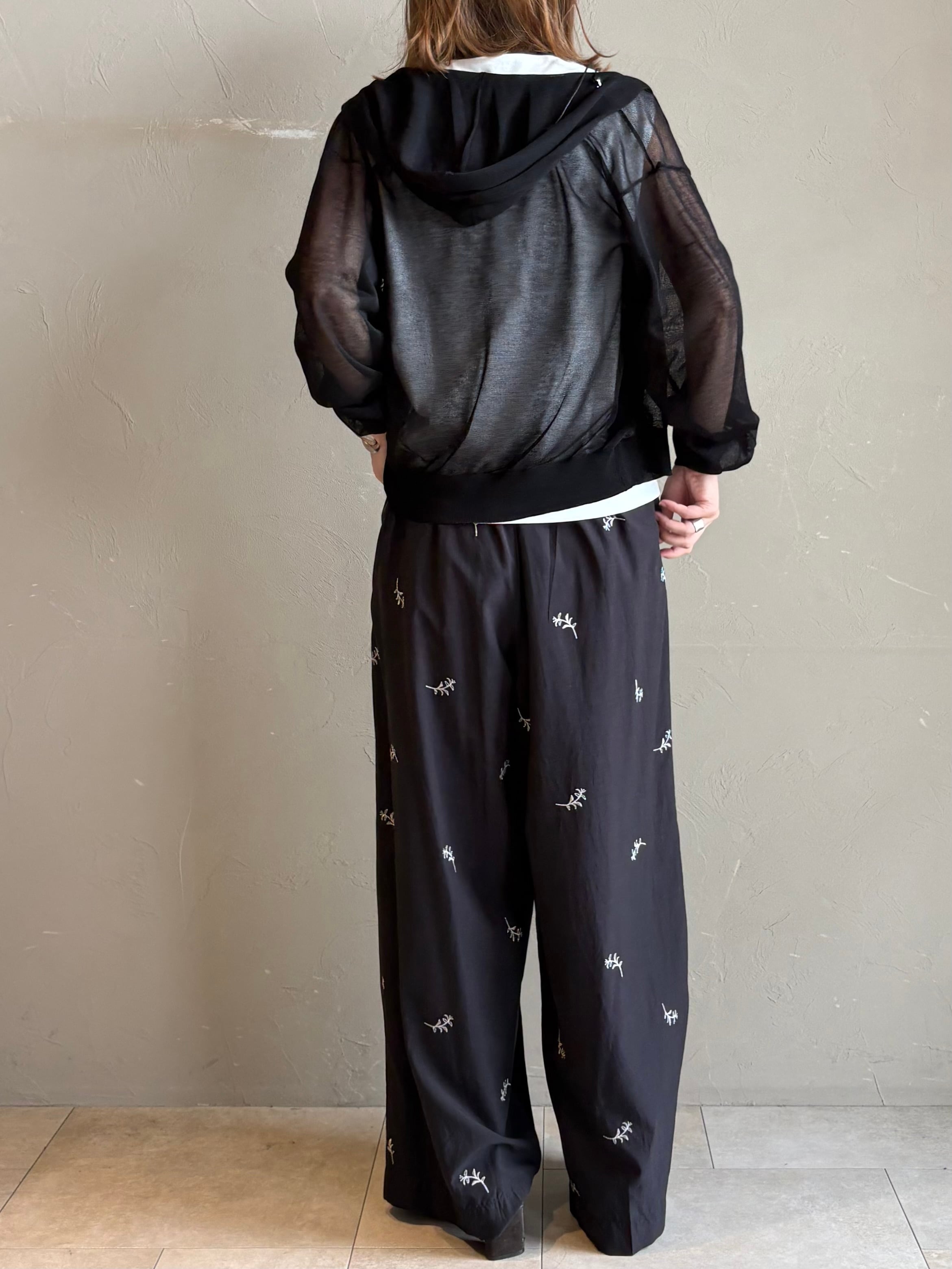 CYNICAL 】綿ローンボタニカル刺繍イージーワイドパンツ | valance