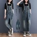 サロペット パンツ レディース ボトムス デニムパンツ デニムサロペット オールインワン 春 サロペットパンツ 秋 ロングパンツ デニム オーバーオール ポケット付き ワイドパンツ ズボン ロング丈