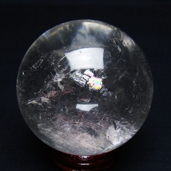 水晶 丸玉 60mm スフィア 置物 水晶玉 一点物 151-9055