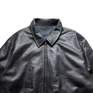 vintage LA MATTA black leather drizzler jacket
