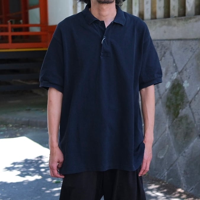 COMOLI(コモリ) / 鹿の子半袖ポロシャツ -BLACK-(D01-05042) | Signs