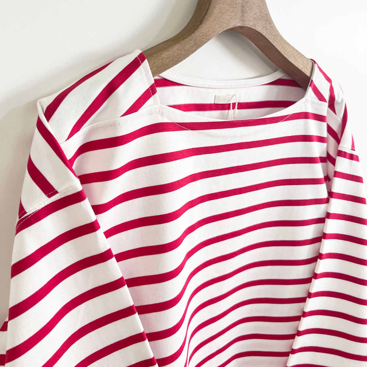 COMM.ARCH. コム・アーチ OG COTTON SQUARE NECK BORDERS オーガニック