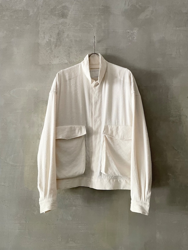 T/f Lv5 vintage nep loose fit out pockets blouson - matured white