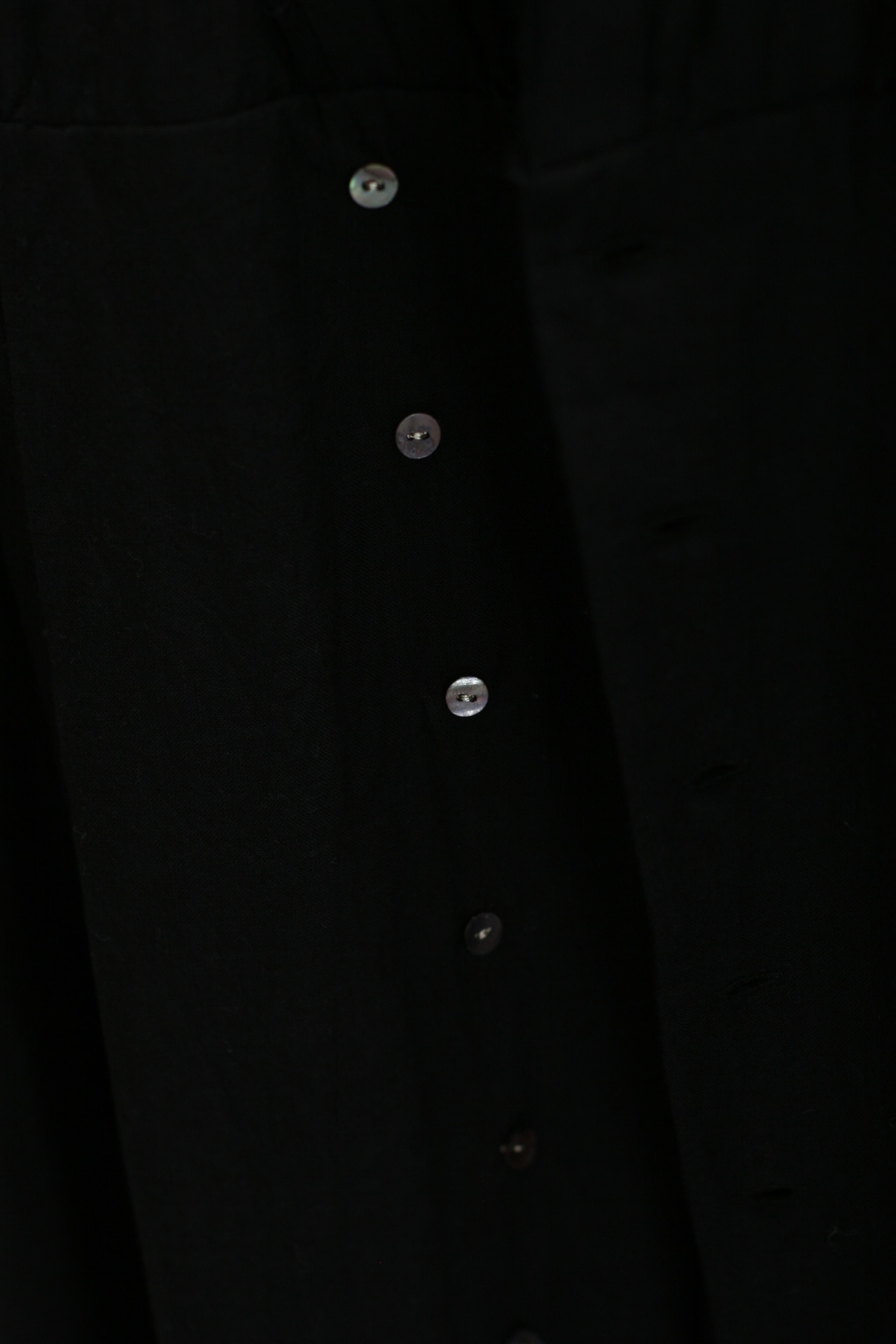 【GUPTIHA】Sobakasu Khadi Millefeuille Collar Dress / D.Navy(63209-096)