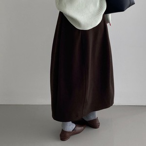 cocoon midi skirt　J00284
