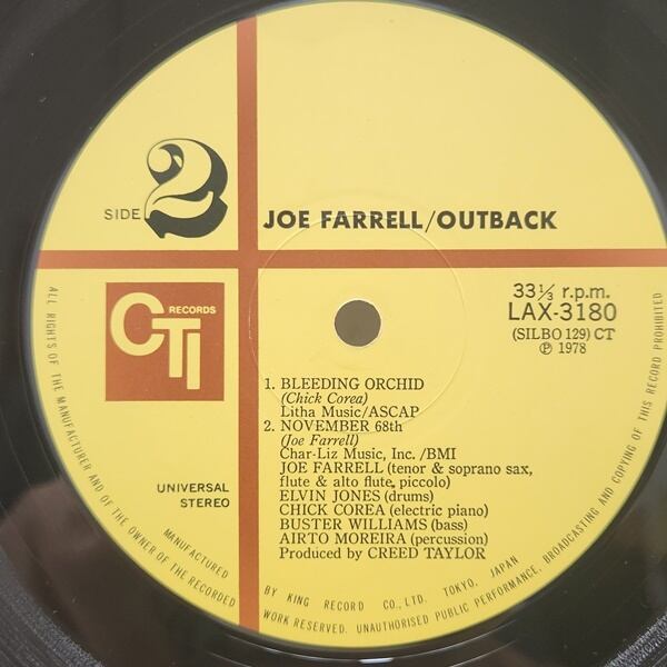 Joe Farrell / Outback [LAX 3180] - 画像4