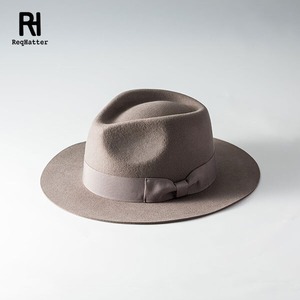 Req Hatter レックハッター MIDDLE BRIM FLAT HAT ミドルブリムフラットハット ライトグレー
