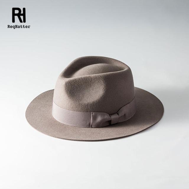 Req Hatter レックハッター MIDDLE BRIM FLAT HAT ミドルブリムフラットハット ライトグレー