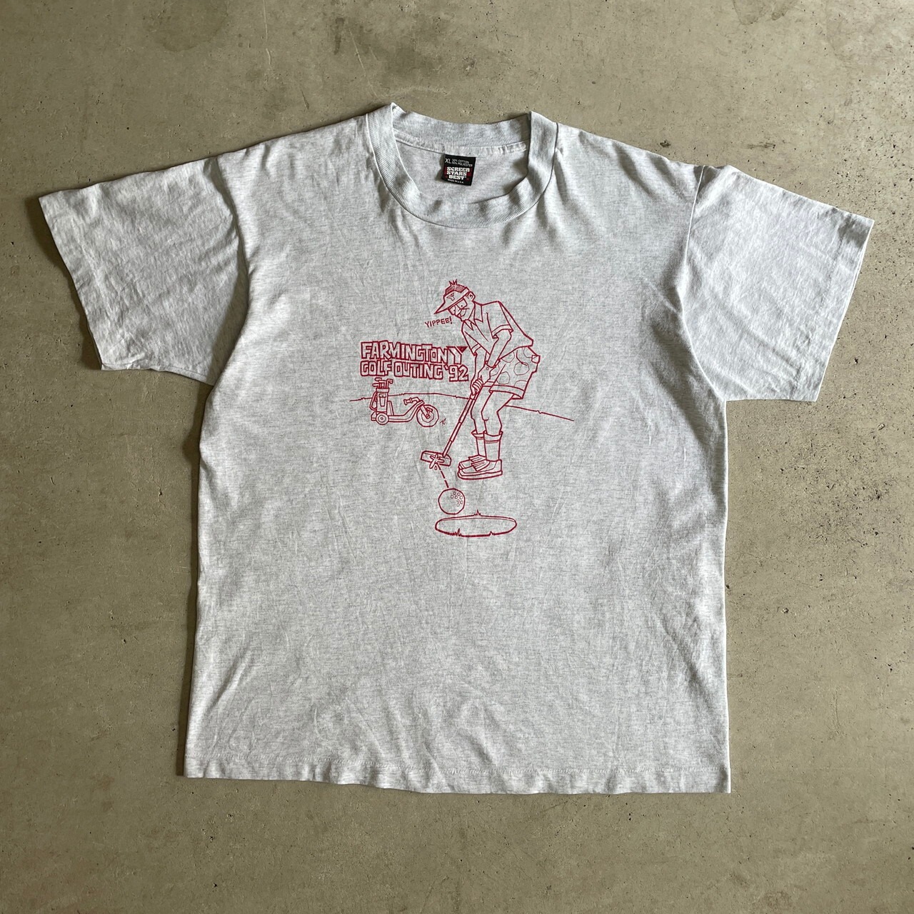 90年代 USA製 ゴルフ プリントTシャツ メンズXL 古着 FARMINGTON GOLF 