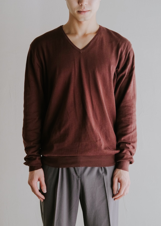 90's malo v-neck cotton knit
