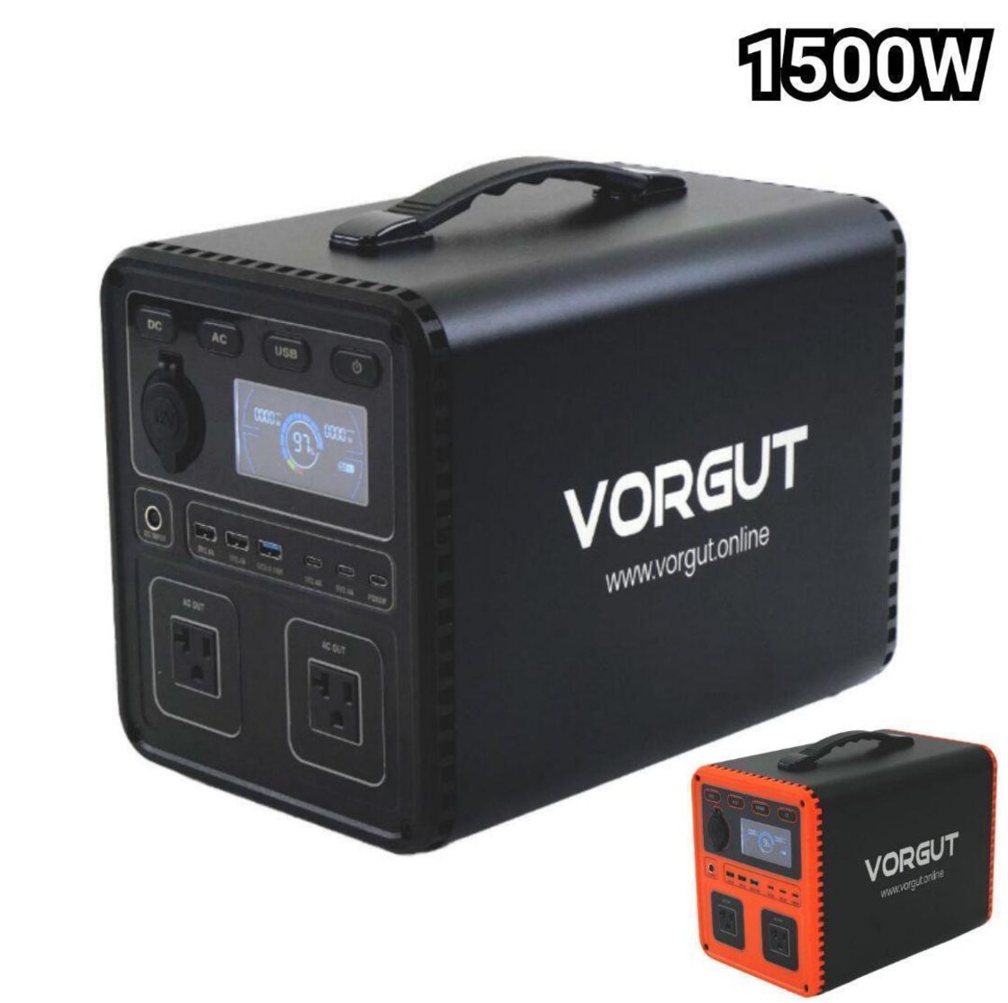 2280 P15 ポータブル 電源 オレンジ 1500w 