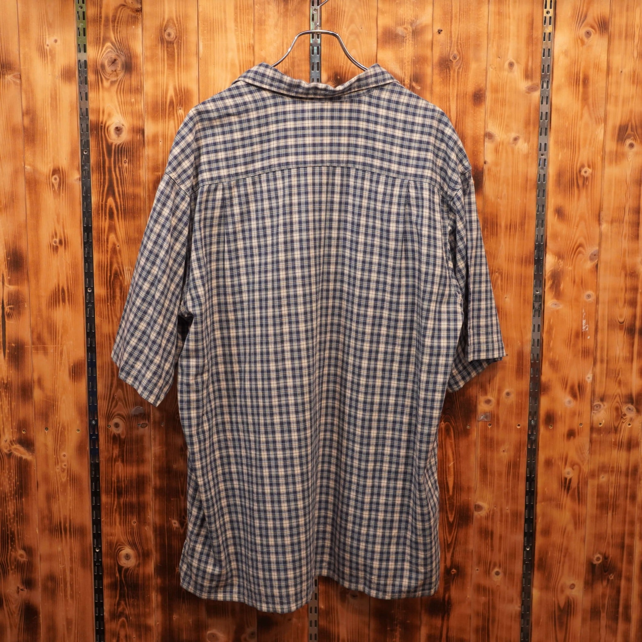 90s POLO by Ralph Lauren 開襟チェックシャツ 90s00s polo jeans ralphlauren 開襟シャツ オープンカラーシャツ L