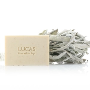 【人気】ホワイトセージ 全身浄化用 石けん 天然由来成分100％ LUCAS ルカス【カリフォルニア産 オーガニックホワイトセージ精油・粉末配合】