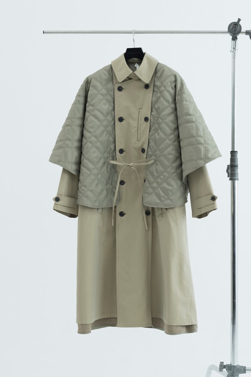 24AW】SOSHIOTSUKI LINING CAPE TRENCH COAT (BEIGE) S24AW13CT