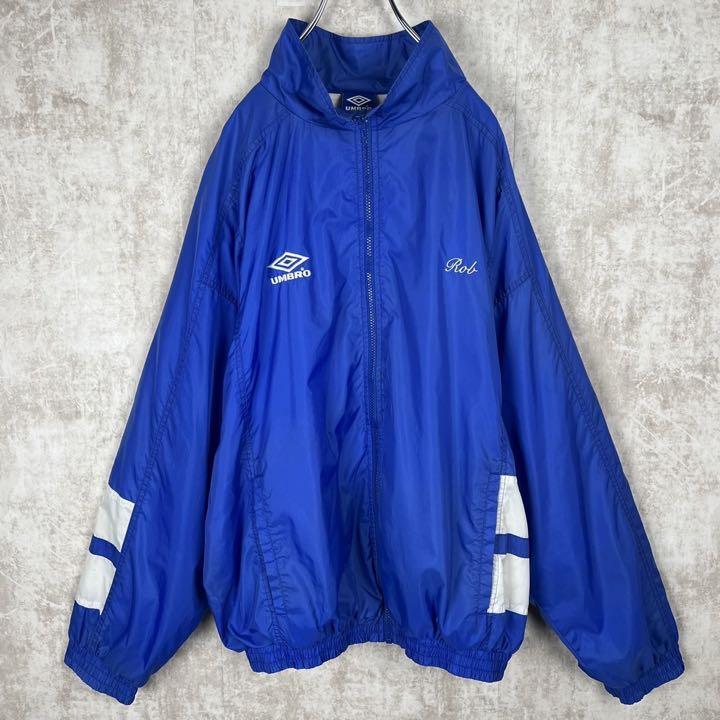 90s UMBRO ナイロンジャケット ビックバックロゴ オレンジライン