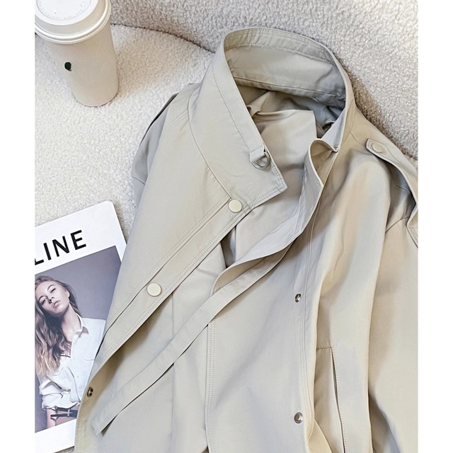 【ドロップショルダーターンナップジャケット】P02117