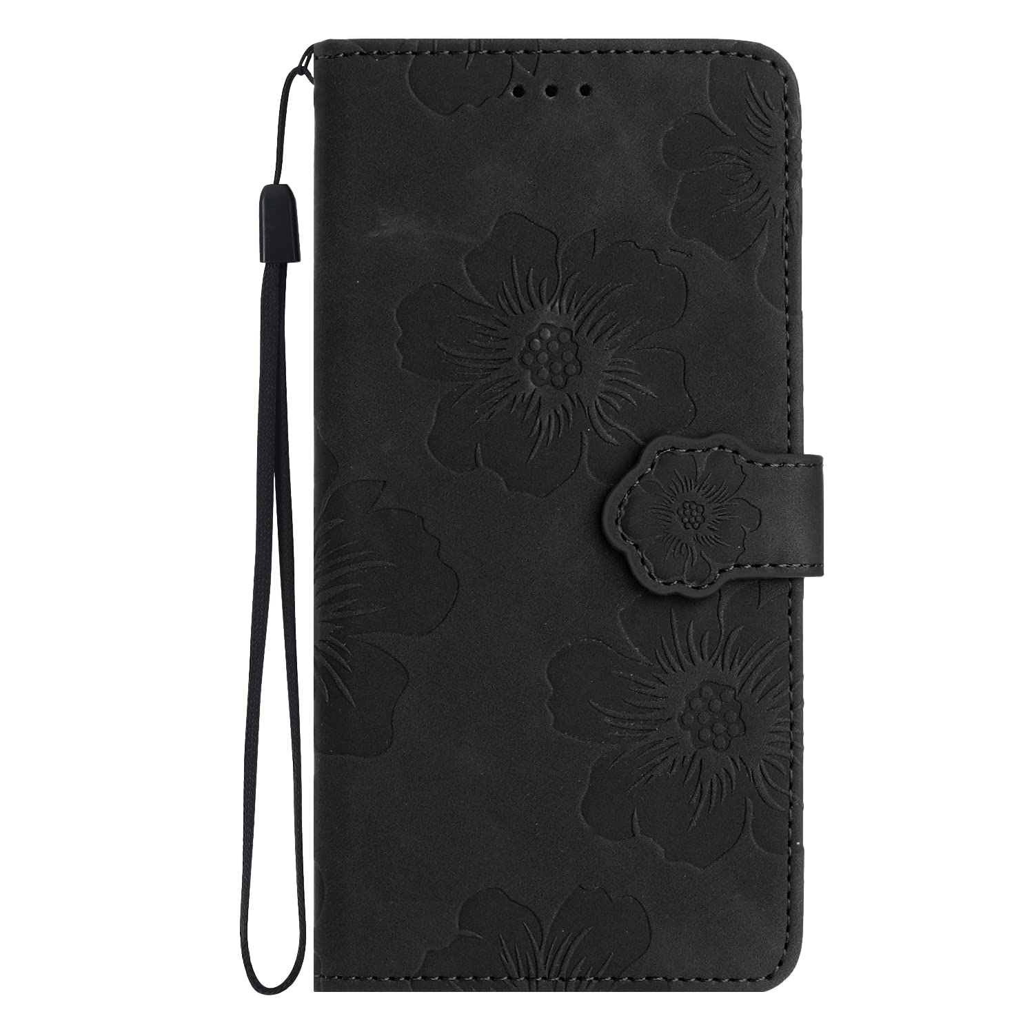 CASAFUNY 対応 iPhone 17 Pro Max ケース 手帳型 人気 カバー 用の アイフォン 17 プロ マックス ケース 手帳型 耐衝撃 本革レザー スマホケース 対応 iphone17プロマックス ケース 手帳型 かわいい 美しい桜の柄 携帯ケース おしゃれ カード収納 マグネット式 スタンド機能(6.9インチ)くろい