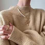 極小パール 2連ネックレス　［GKN036］