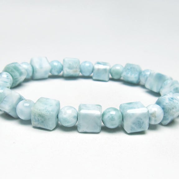 ラリマー ブレスレット ラリマール 本物 7mm 一点物 おまかせ便 111-34421