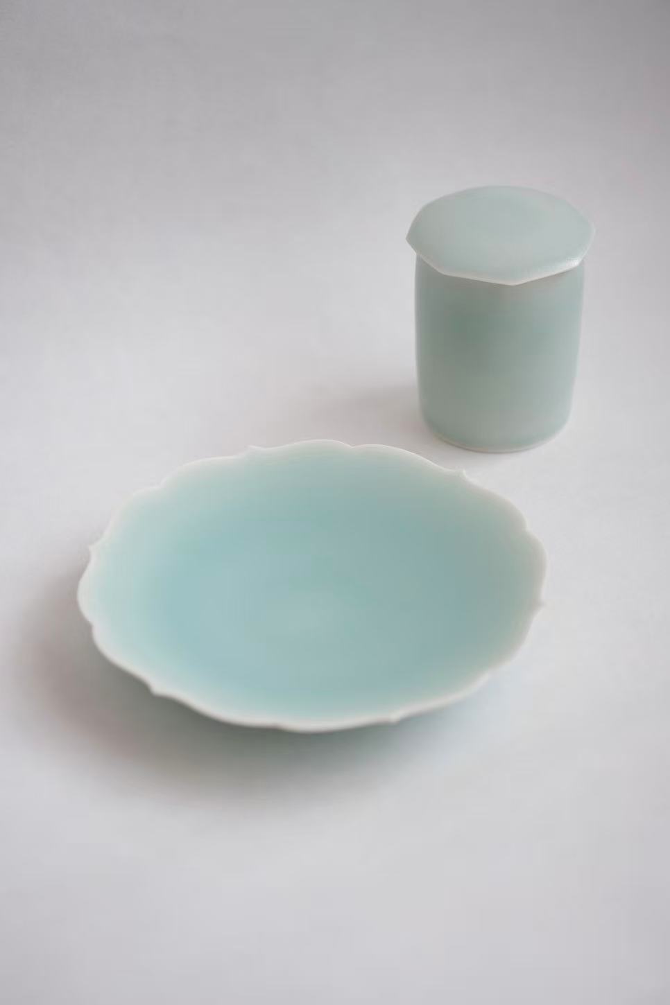 村田匠也Takuya Murata - 青白磁茶入Tea Caddy | Road of Tea 茶ノ路