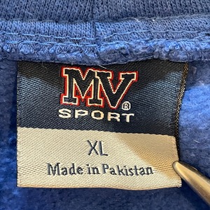 【MVSPORT】カレッジ カンザス大学 KANSAS JAYHAWKS バスケットボール ロゴ プリント スウェット パーカー XL ビッグサイズ US古着