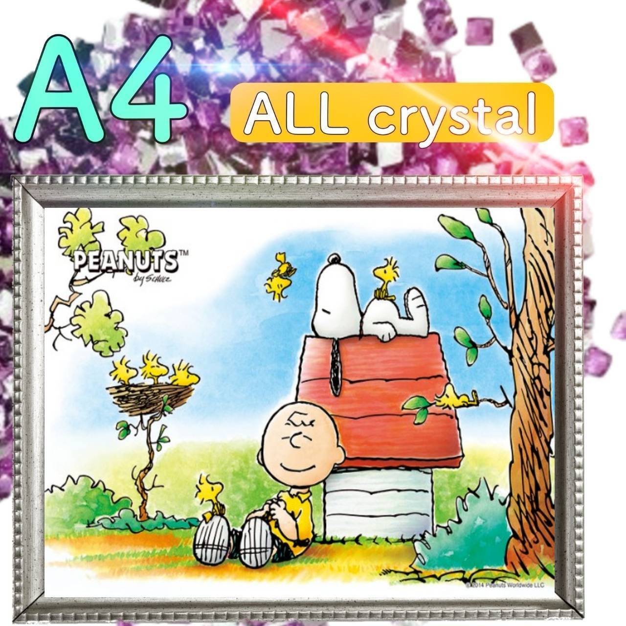 ALLクリスタルビーズ☆四角ビーズ【crystal-422】A4サイズ☆ダイヤモンドアート