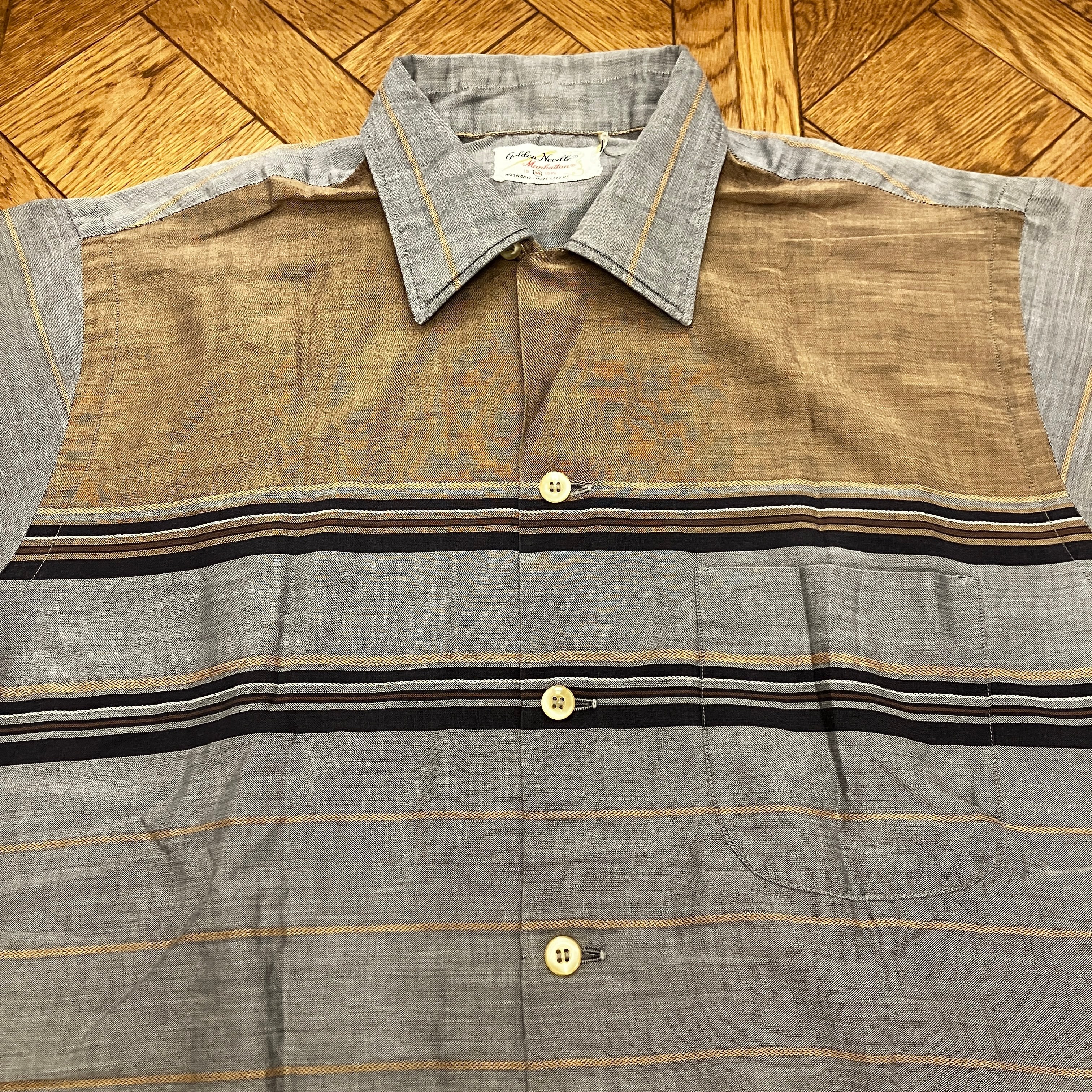 1960'S MANHATTAN S/S BORDER SHIRT | safarionline