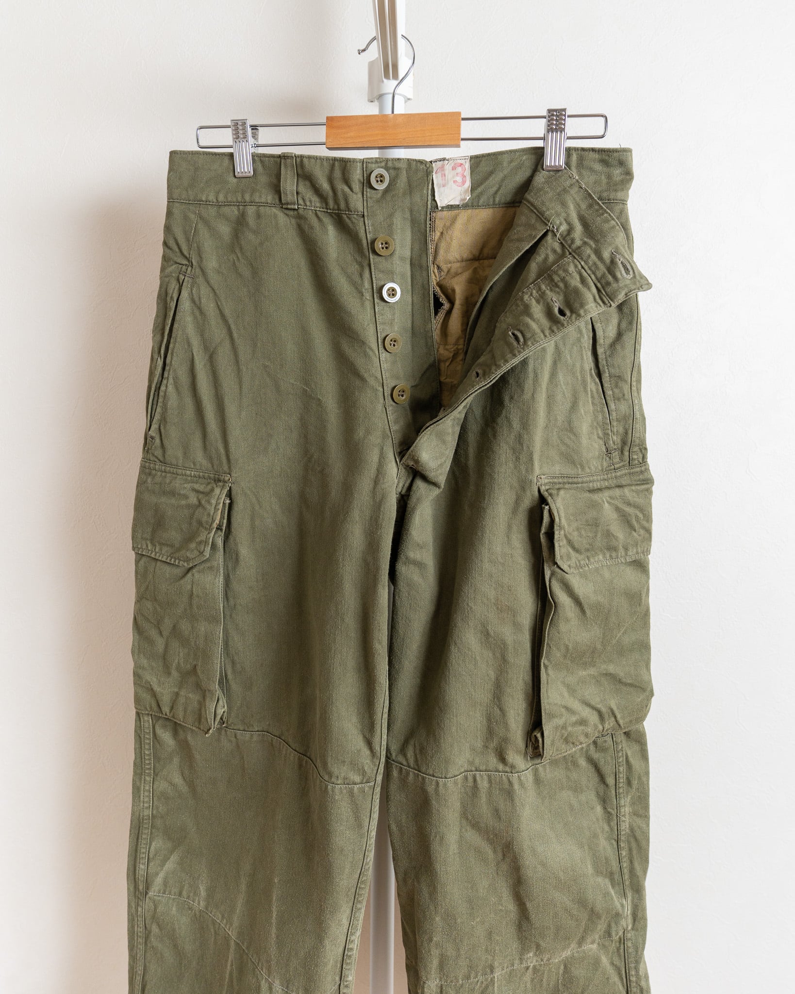 French Army M47 HBT Trousers 後期 Size13 - ワークパンツ