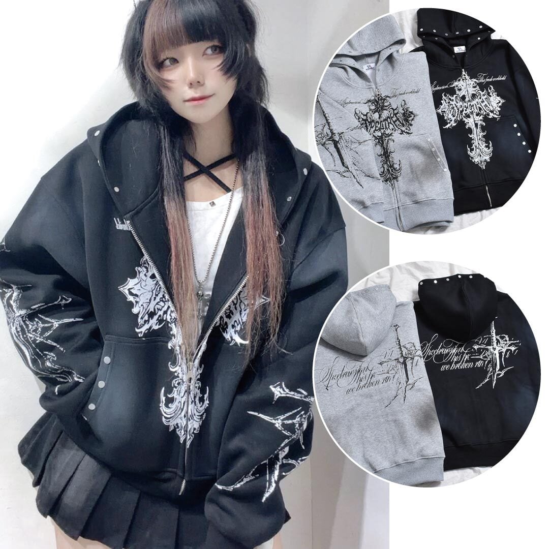 【10/16新着】DIRTYクロスリベットZIPパーカー