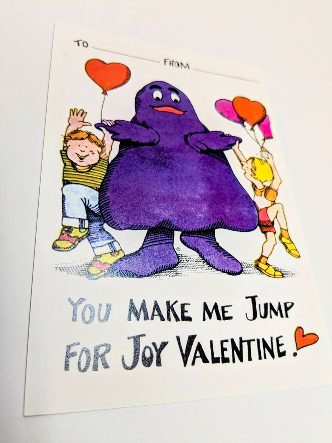 【 McDonald (マクドナルド) 】( AP0029) グリマス (the Grimace) POST CARD ポストカード〚アメリカン雑貨 アメトイ〛