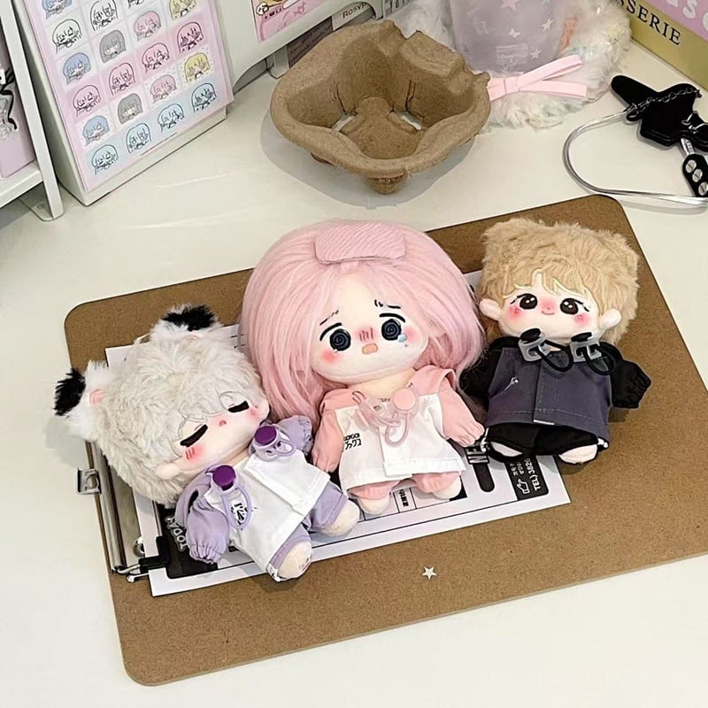 Labubu 1-3代/20cmぬいぐるみ用 スポーツ フード付きパーカー+パンツ