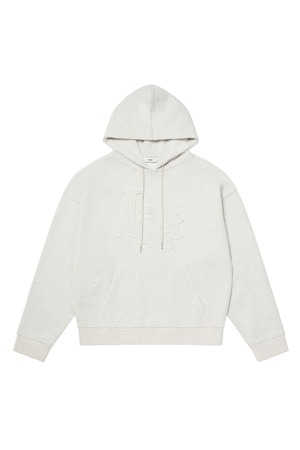 [DEINET] PATCH LOGO DETAIL HOODIE IN OATMEAL 正規品 韓国ブランド 韓国通販 韓国代行 韓国ファッション デイネット ダイニット 日本 店舗