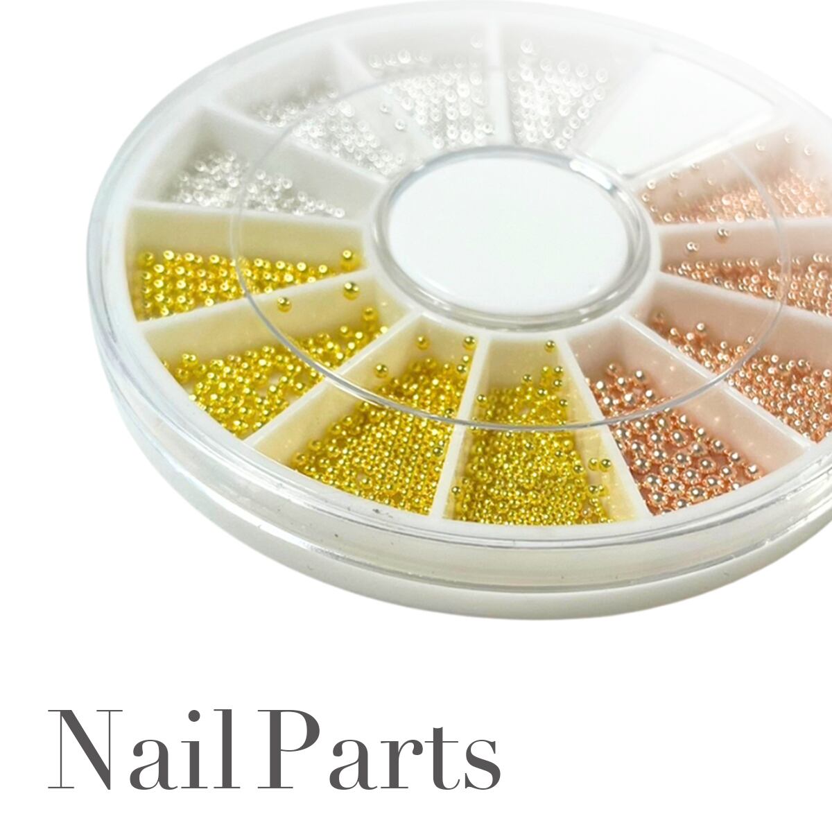 ネイルパーツ ブリオン アソート ゴールド ピンクゴールド ホワイト 1mm