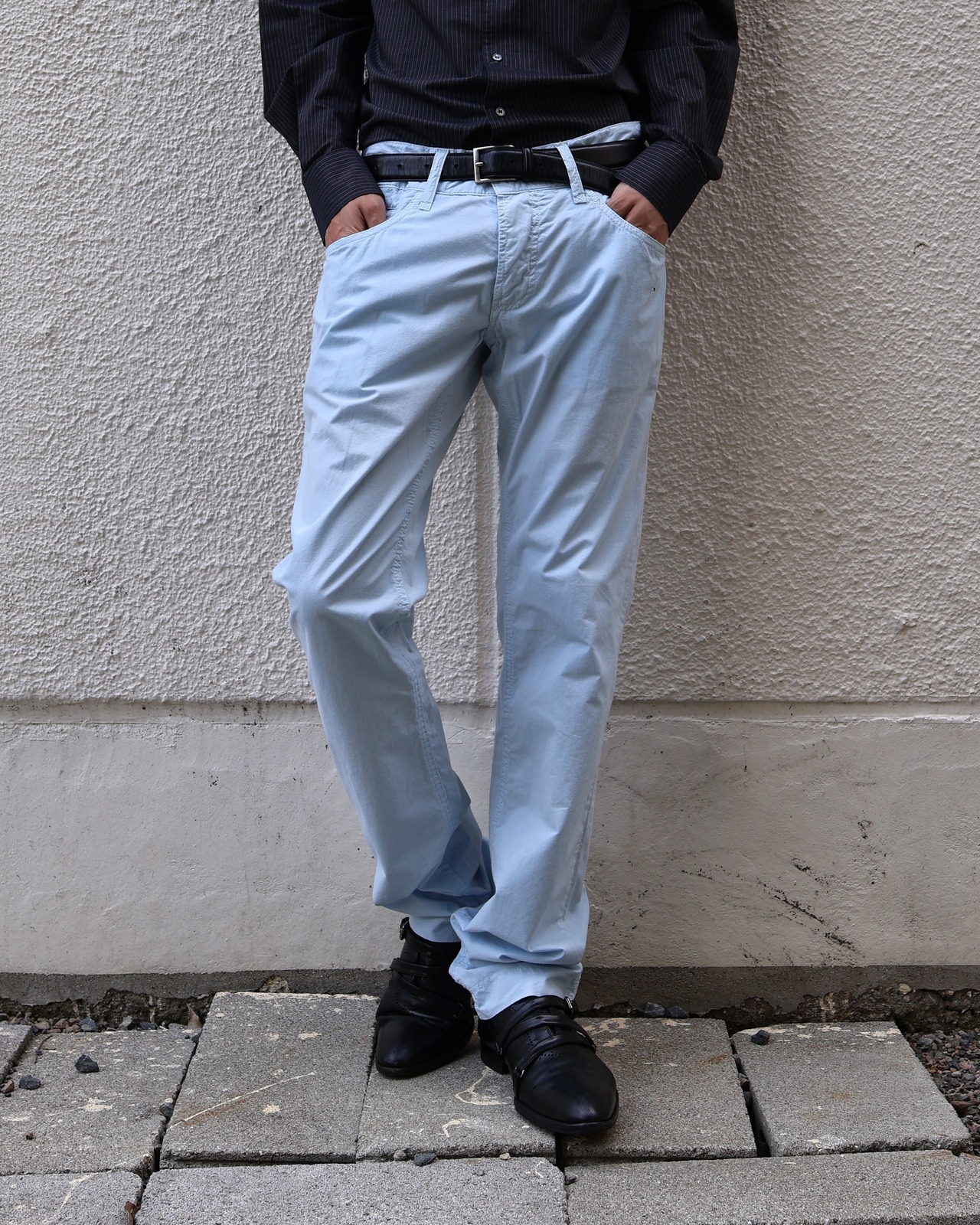 【DOLCE&GABBANA】coloring slim fit trousers