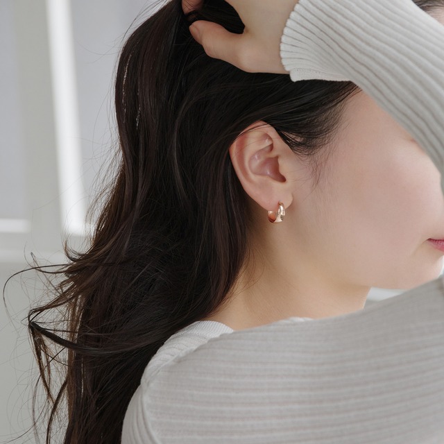 K18ピンクゴールド 直径15mmフープピアス【MKM0162P1】