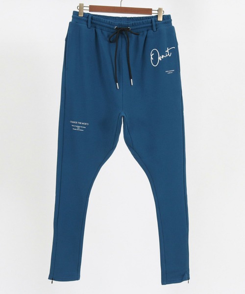 Print Design Sweat Pants　Royal Blue