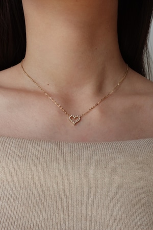 heart bijou frame necklace