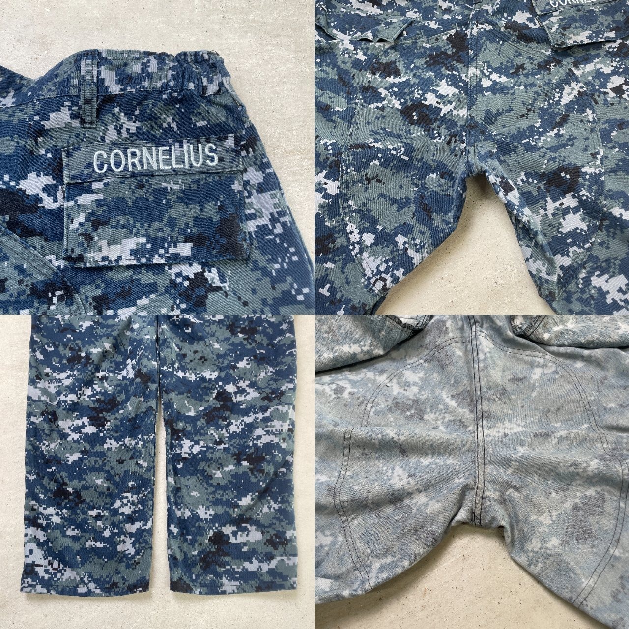 14年納品 米軍実品 US NAVY デジタルカモ 迷彩 ミリタリーカーゴパンツ 