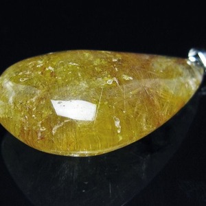 ルチルクォーツ ペンダント 一点物 メール便可 [M便 1/20] 112-13021