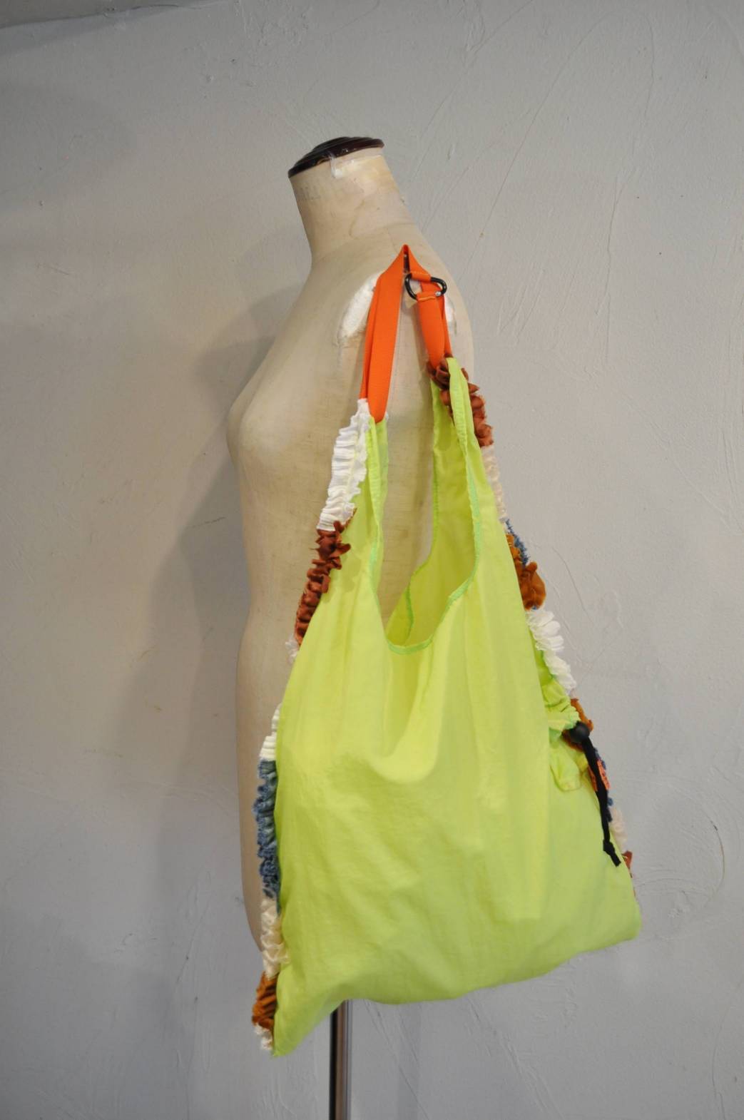 ナイロンフリルマルシェバック LIME BLU【リハーズオール】nylon frill