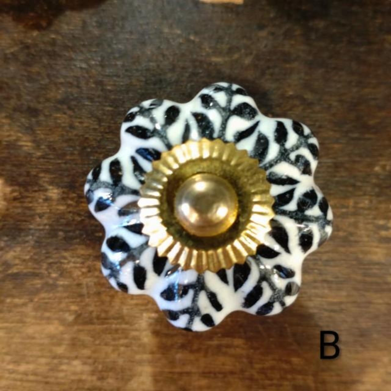 India Blue Pottery Knob Drawer Pull Handle 8Type in Total Pottery