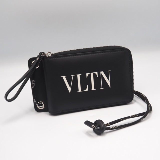 VALENTINO ガラヴァーニ ネックホルダー ウォレット レザー ブラック ヴァレンティノ